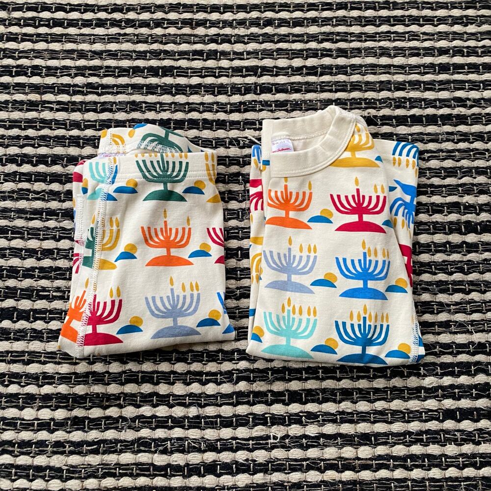 🌿Hanna Andersson Organic Cotton Hanukkah Menorah Pj Pajama Set 8